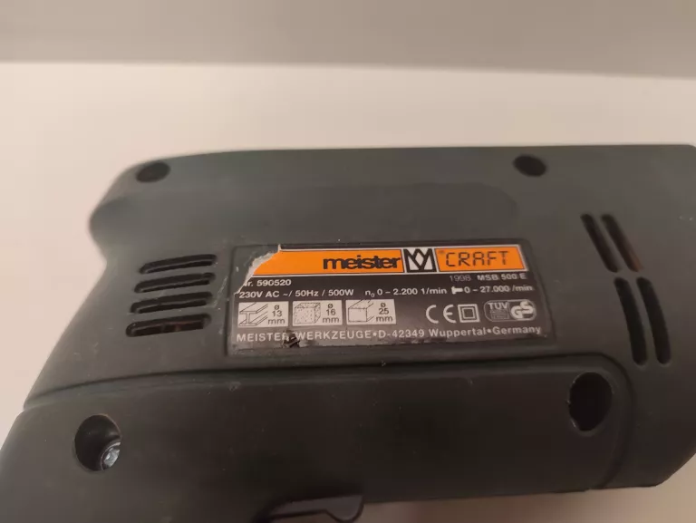 WIERTARKA UDAROWA MEISTER CRAFT MSB 500 E KOMPLET