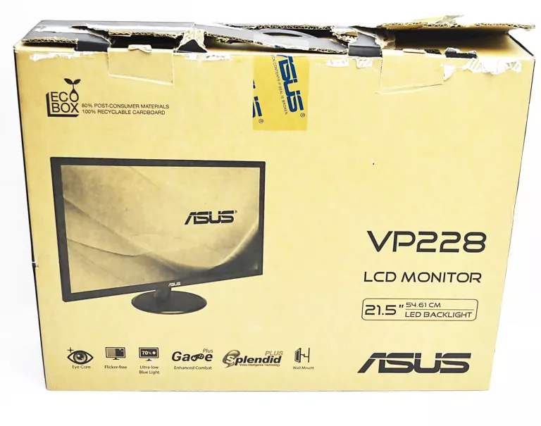 MONITOR ASUS VP228DE + OKABLOWANIE, PUDEŁKO