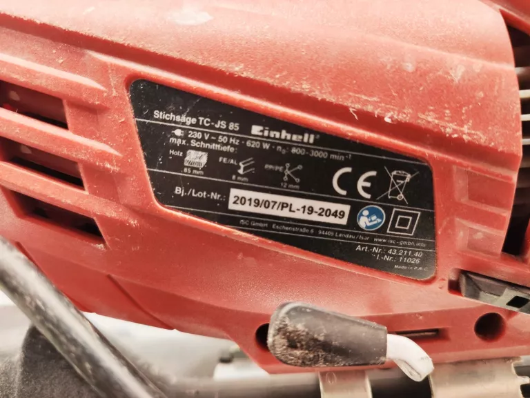 WYRZYNARKA EINHELL TC-JS 85 Z WALIZKĄ BRZESZCZOTY