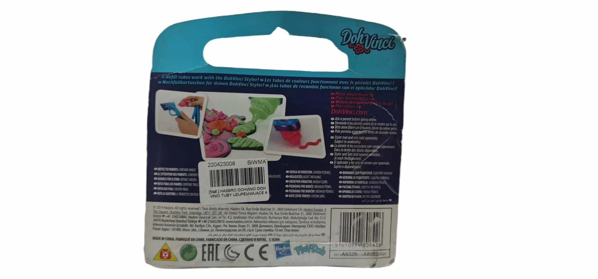 hasbro-dohvinci-doh-vinci-tuby-uzupelniajace-4-szt-stan-uzywany