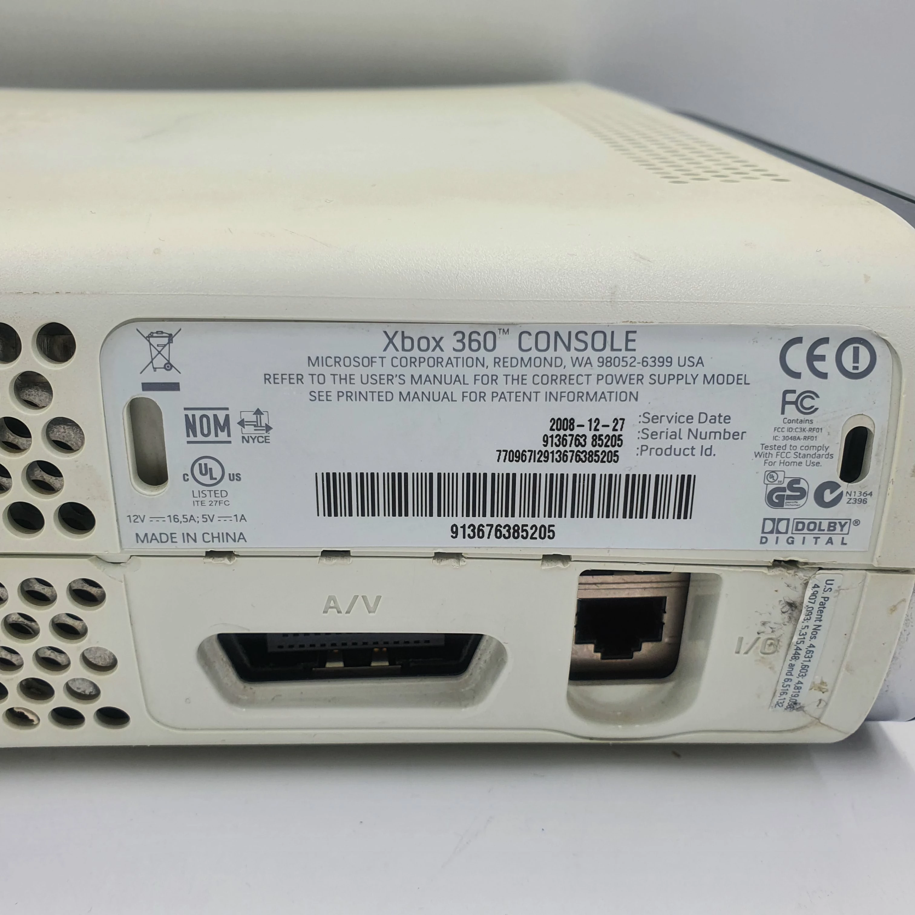 konsola-xbox-360-20gb-kabel-av-zasilacz-uszko-stan-uszkodzony