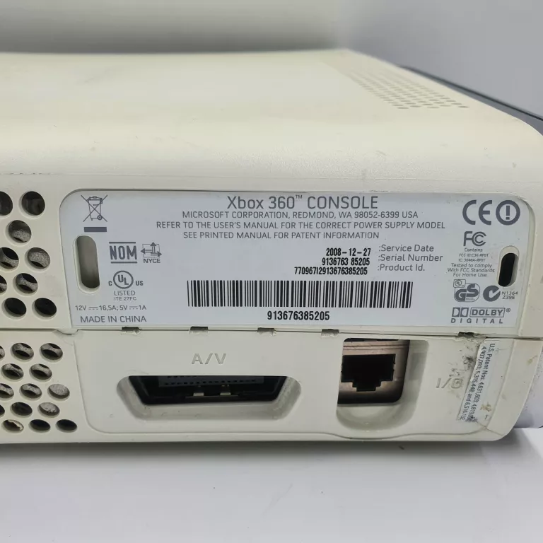 konsola-xbox-360-20gb-kabel-av-zasilacz-uszko-stan-uszkodzony
