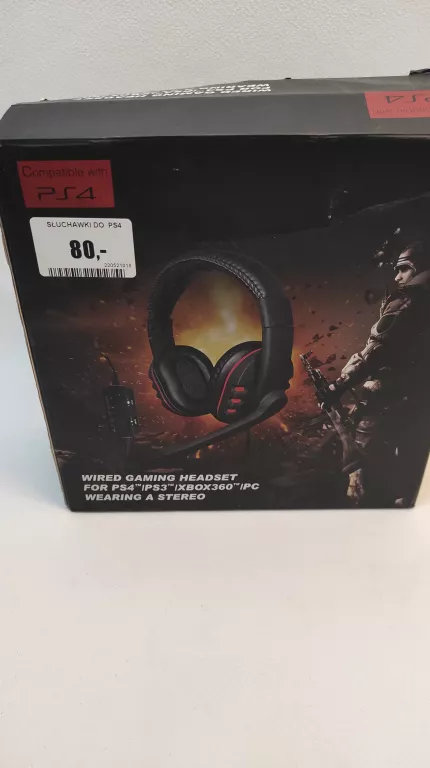 SŁUCHAWKI DO PS4
