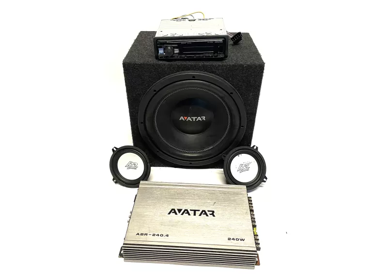 ZESTAW CAR AUDIO AVATAR ABR-240.4 SUBWOOFER/RADIO