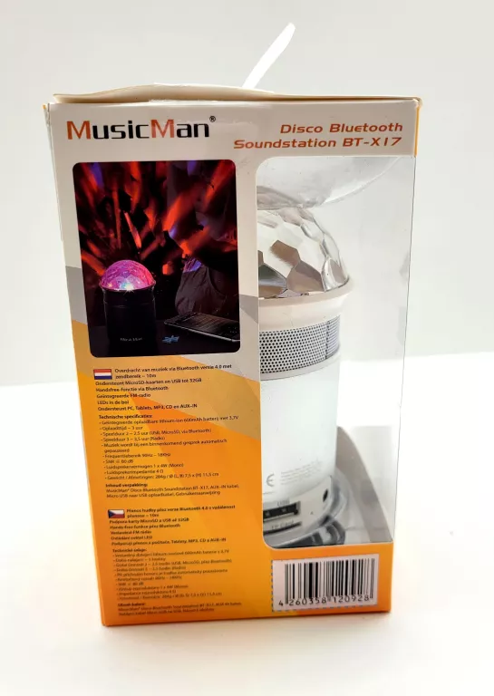 GŁOŚNIK MUSICMAN DISCO BLUETOOTH BT-X17