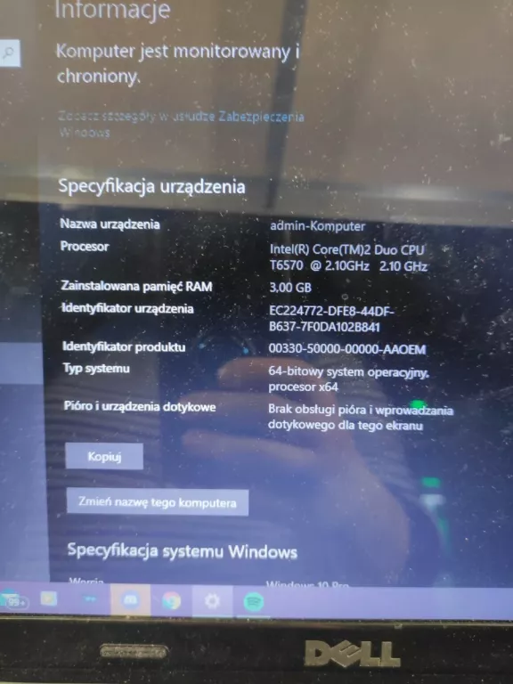 LAPTOP DELL VOSTRO - PP37L