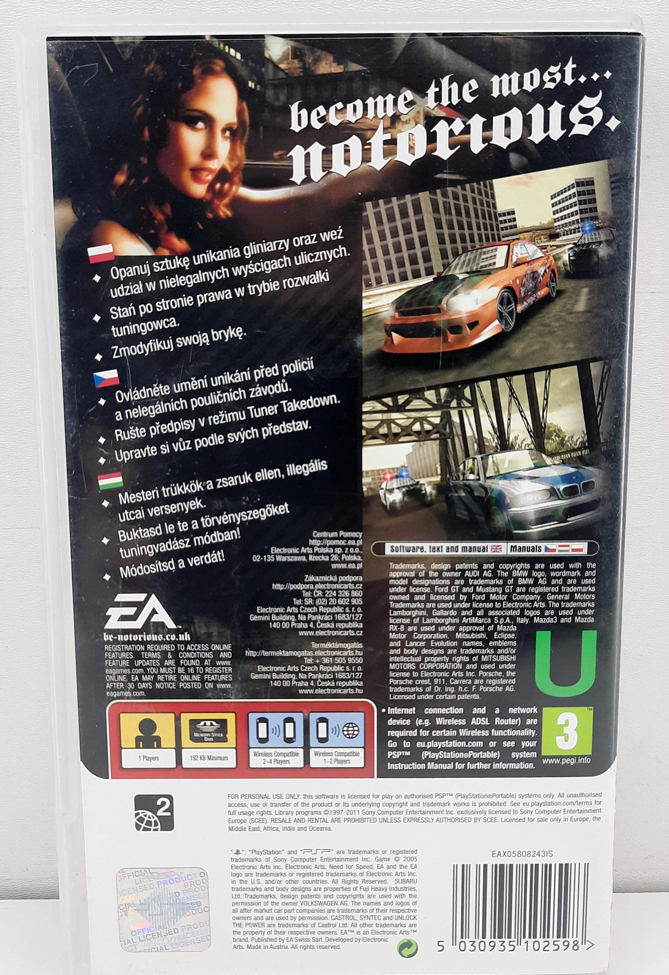 nfs-most-wanted-psp-stan-uzywany