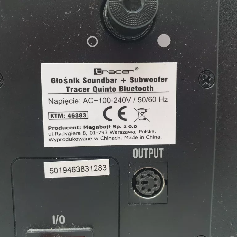 GŁOŚNIKI SOUNDBAR TRACER QUINTO