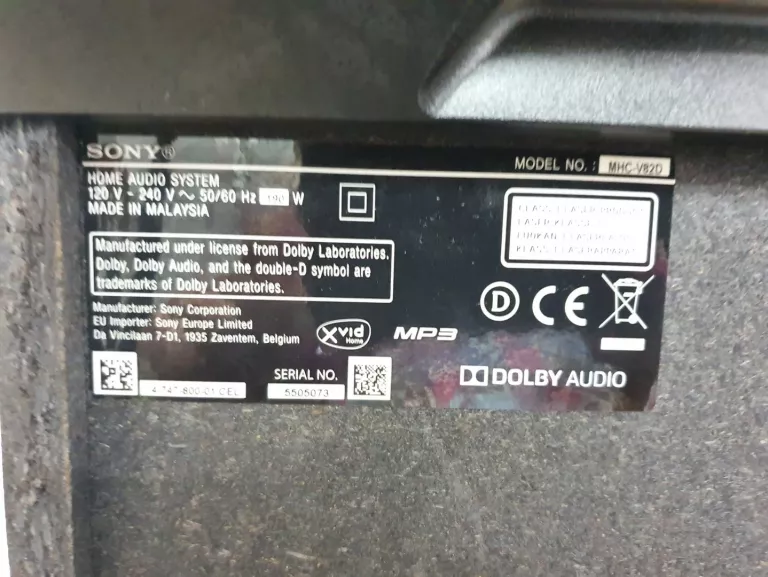 GŁOŚNIK SONY MHC-V82D