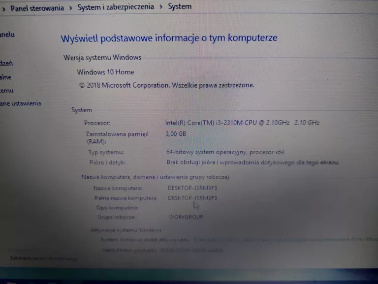 LAPTOP SAMSUNG RV520 WIN10 3/320GB I3-2310M