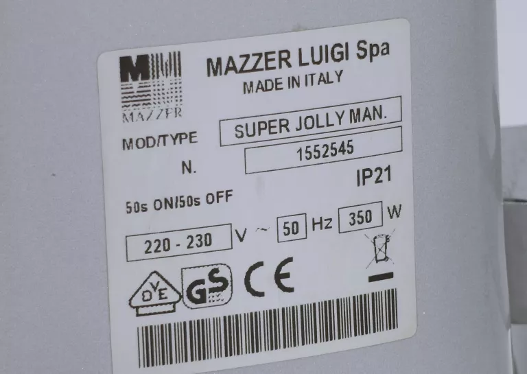 MŁYNEK DO KAWY MAZZER LUIGI SPA SUPER JOLLY MANUA