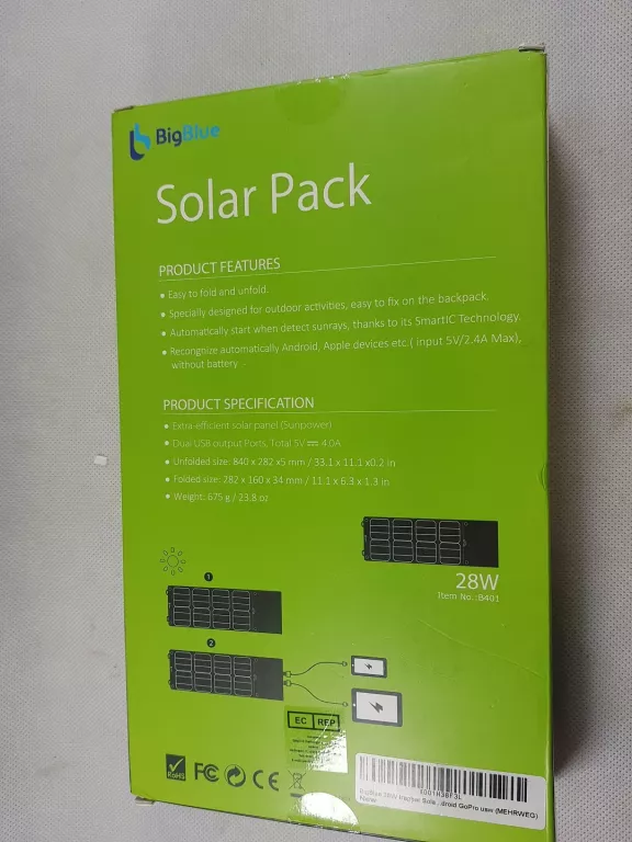LADOWARKA SOLARNA BIG BLUE 28W