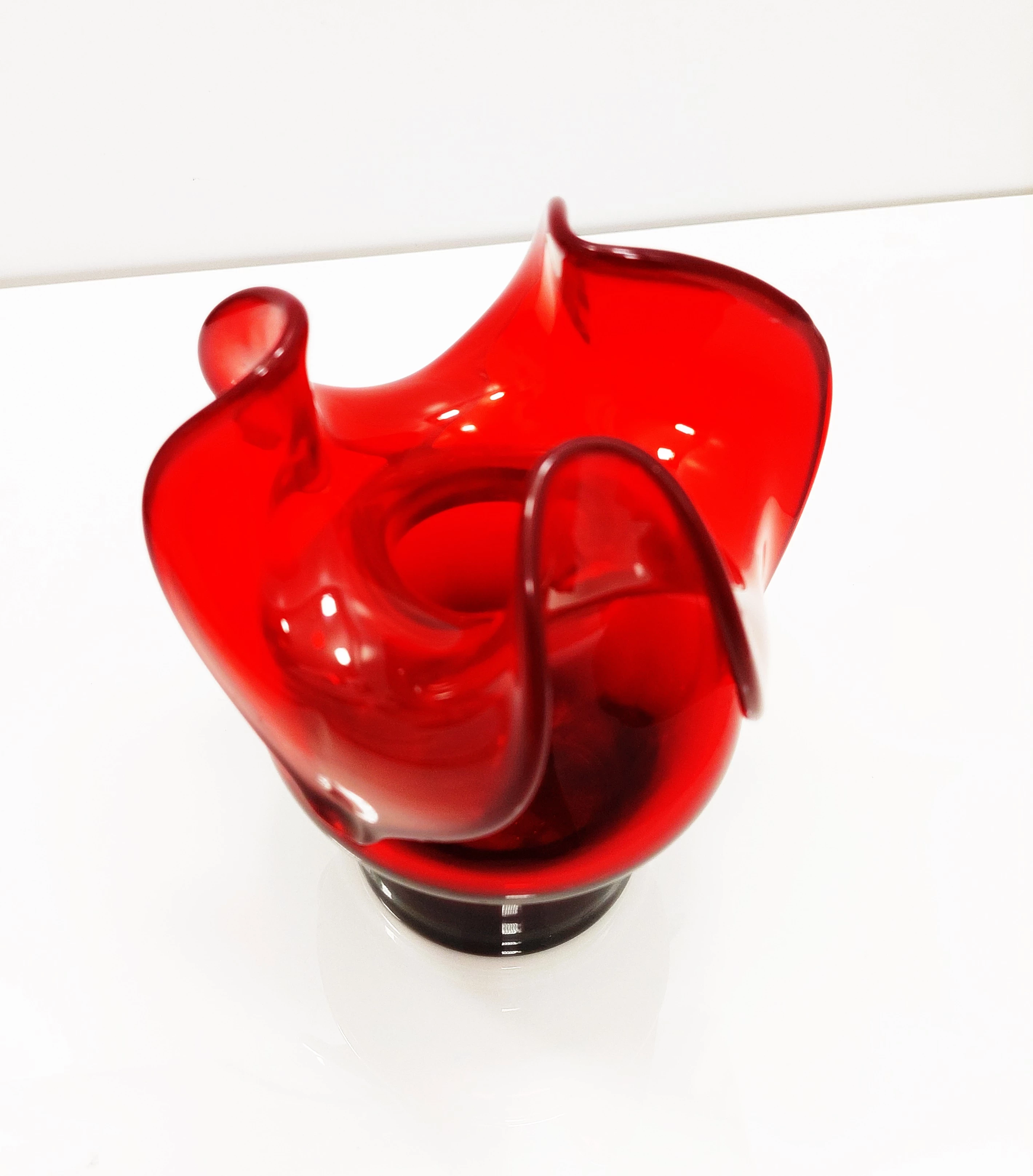 wazon-osiolek-czeslaw-zuber-lata-80-czerwone-szkl-stefana-grota-roweckiego-7h-krakow