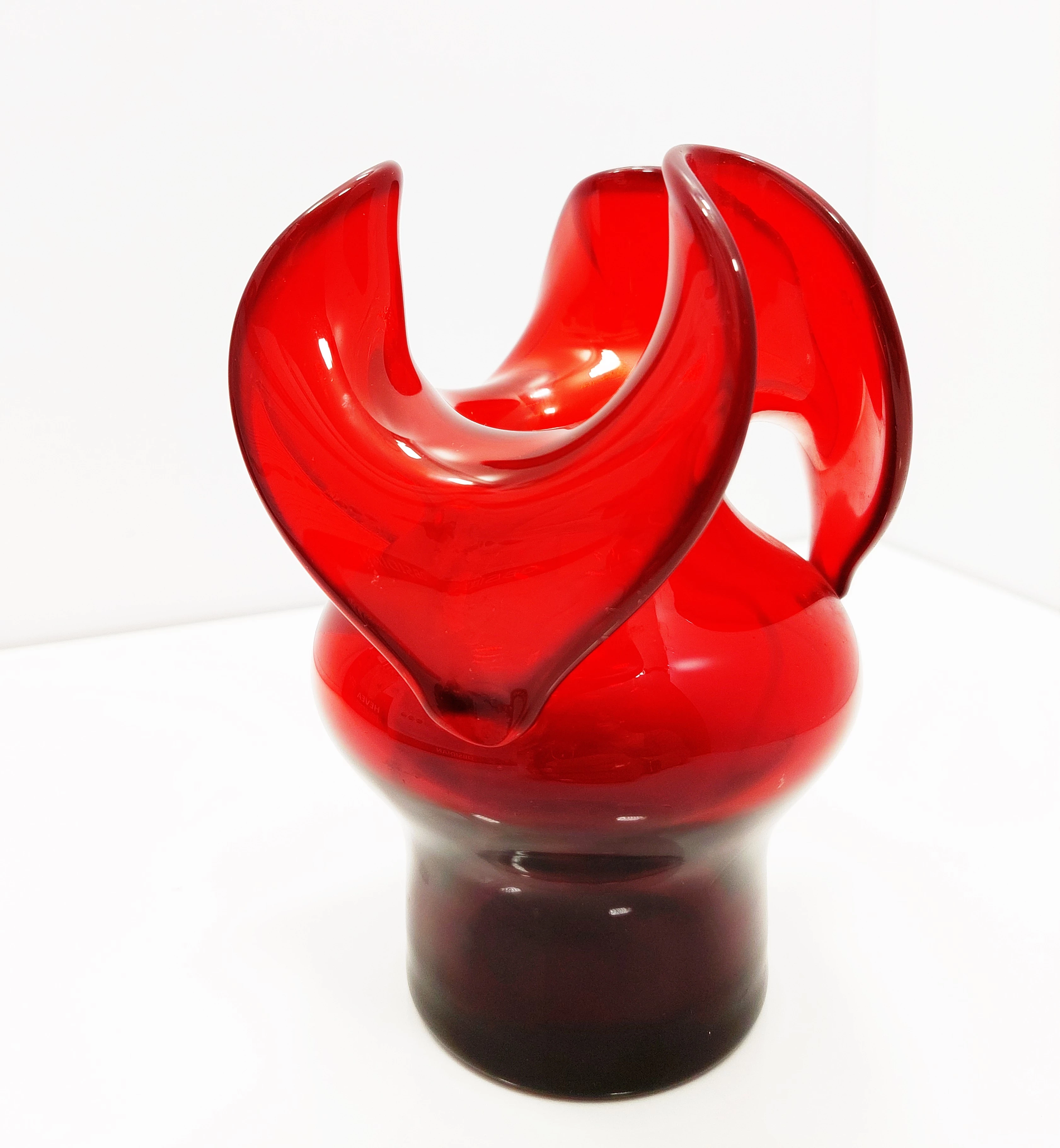 wazon-osiolek-czeslaw-zuber-lata-80-czerwone-szkl-stefana-grota-roweckiego-7h-krakow