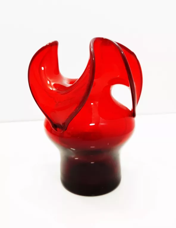 wazon-osiolek-czeslaw-zuber-lata-80-czerwone-szkl-stan-nie-wymaga-renowacji