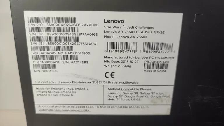 ZESTAW LENOVO AR-7561N STAR WARS JEDI CHALLENGE