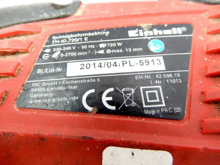 WIERTARKA UDAROWA ELEKTRYCZNA EINHELL TH-ID 720/1