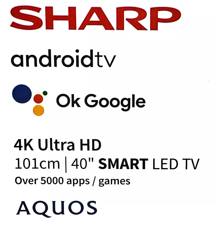 TELEWIZOR SHARP 40BL5EA 40 4K UHD SMART . OPIS!