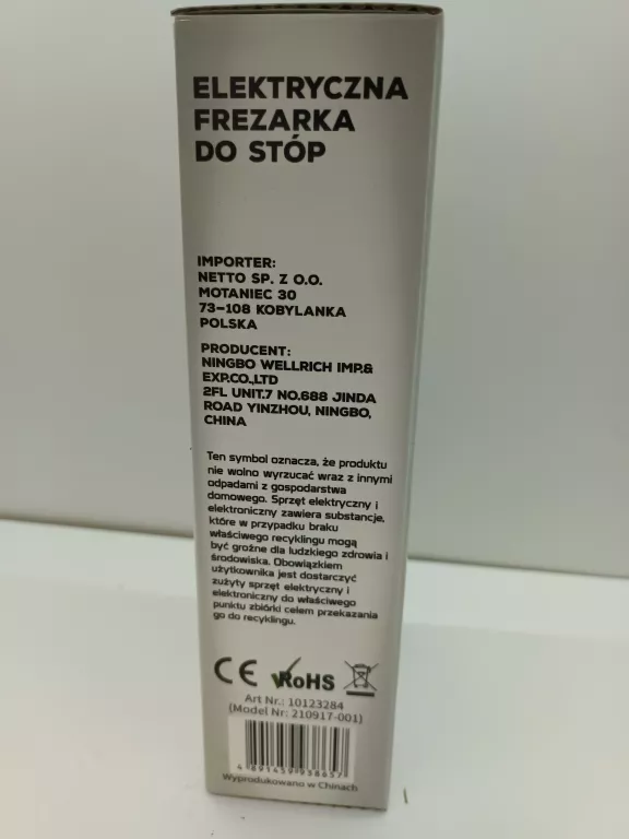 ELEKTRYCZNA FREZARKA DO STÓP