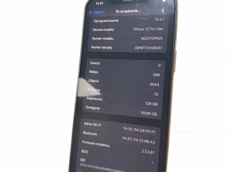 TELEFON IPHONE 12 PRO MAX 128GB 99% KOLOR ZŁOTY