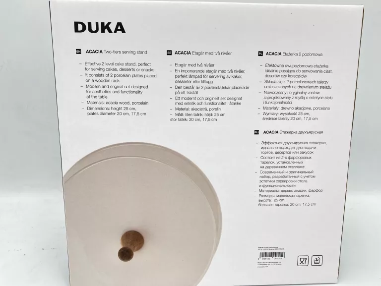 ETAŻERKA 2 POZIOMOWA DUKA ACACIA