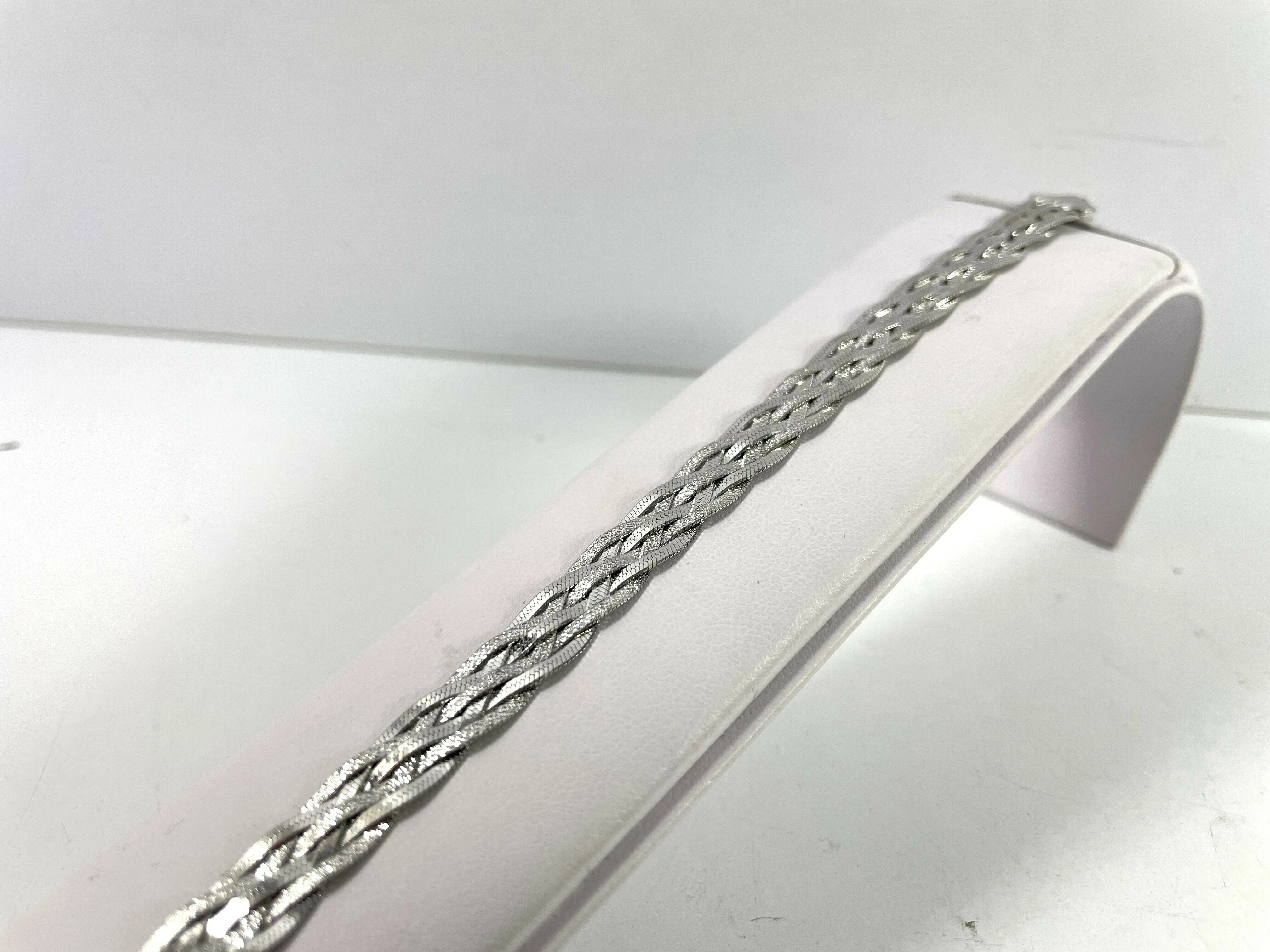 nowa-srebrna-biala-bransoletka-pleciona-89g-19cm-stan-11323-2