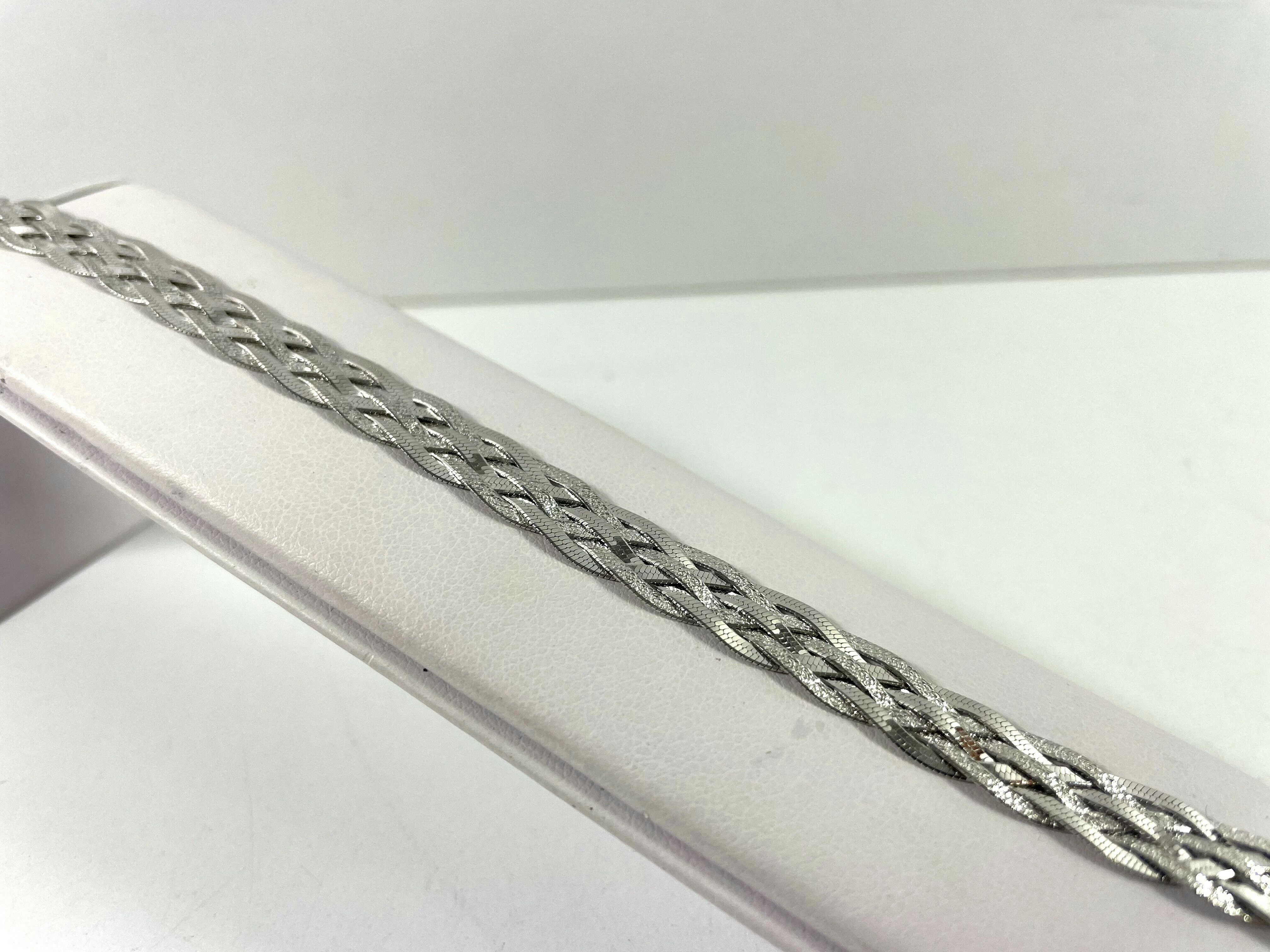 nowa-srebrna-biala-bransoletka-pleciona-89g-19cm-material-15835-16