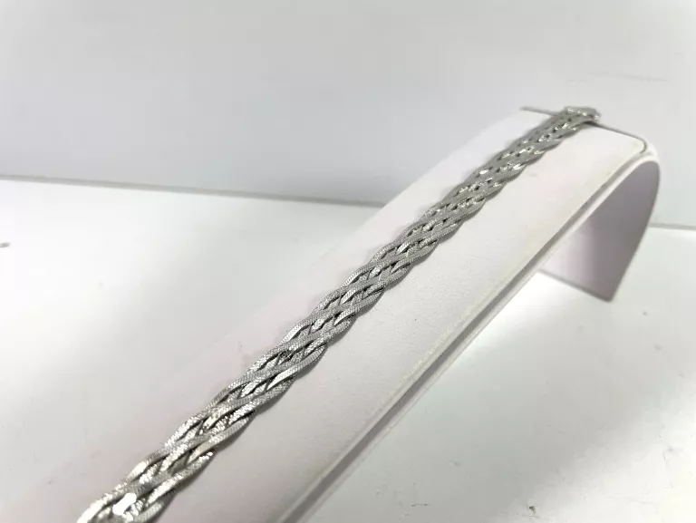 nowa-srebrna-biala-bransoletka-pleciona-89g-19cm-stan-11323-2
