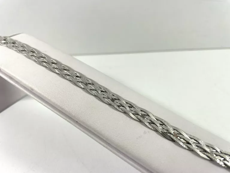 nowa-srebrna-biala-bransoletka-pleciona-89g-19cm-material-15835-16