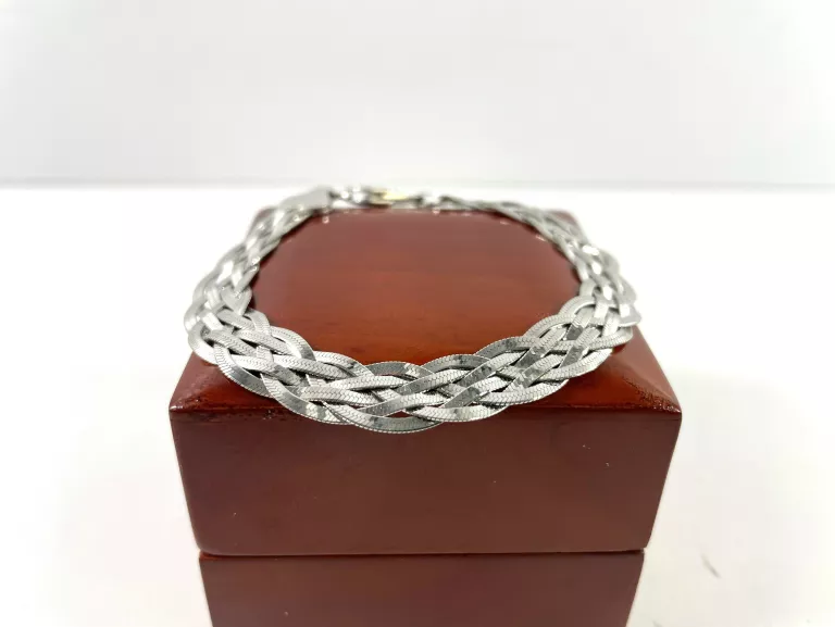 nowa-srebrna-biala-bransoletka-pleciona-89g-19cm-28-czerwca-126-poznan-ska-x