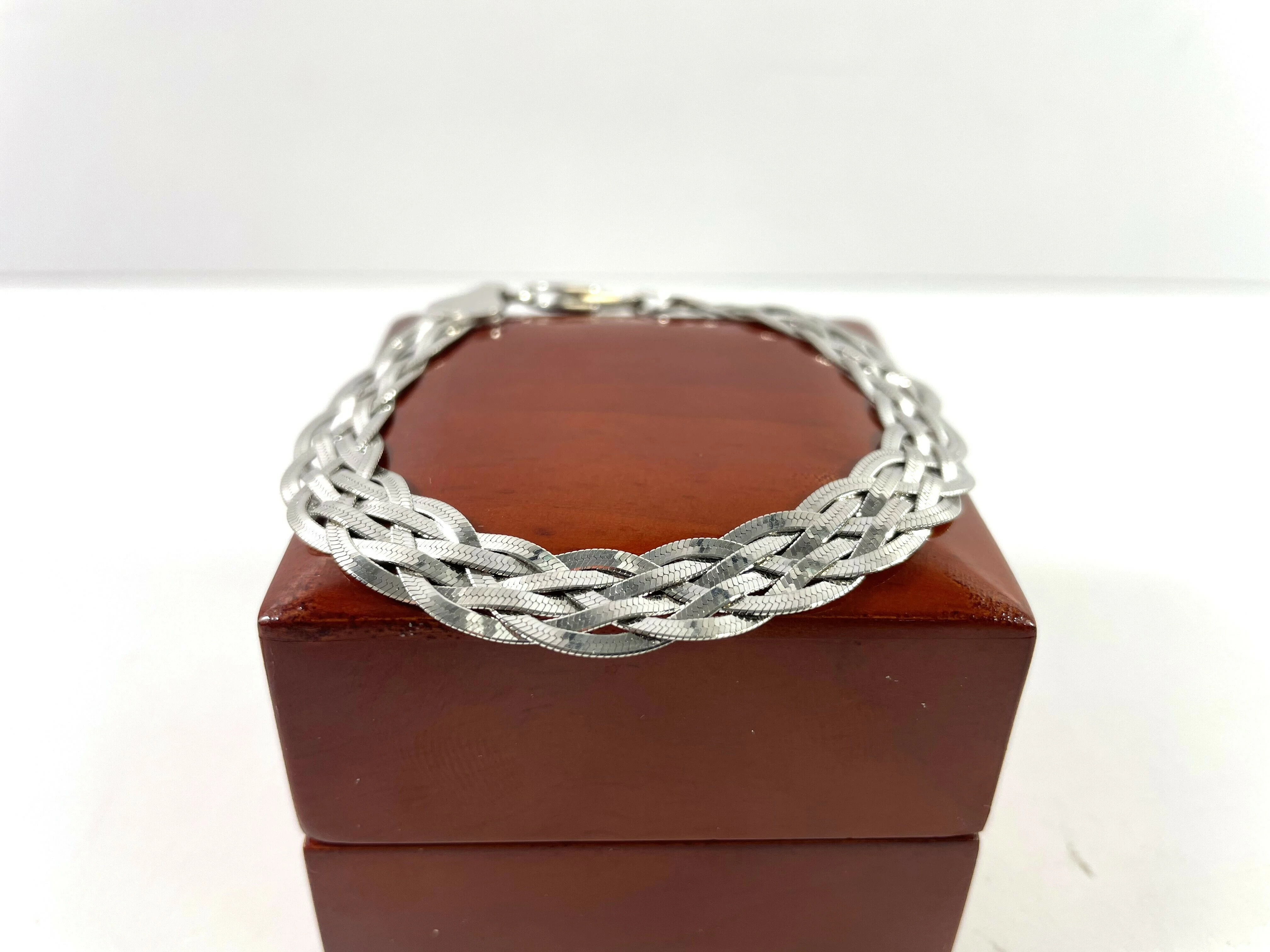 nowa-srebrna-biala-bransoletka-pleciona-89g-19cm-28-czerwca-126-poznan-ska-x