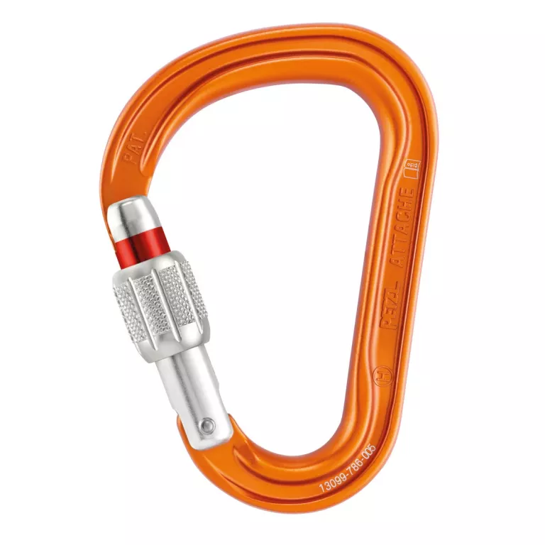 KARABINEK HMS PETZL ATTACHE M38A SL ZAKRĘCANY