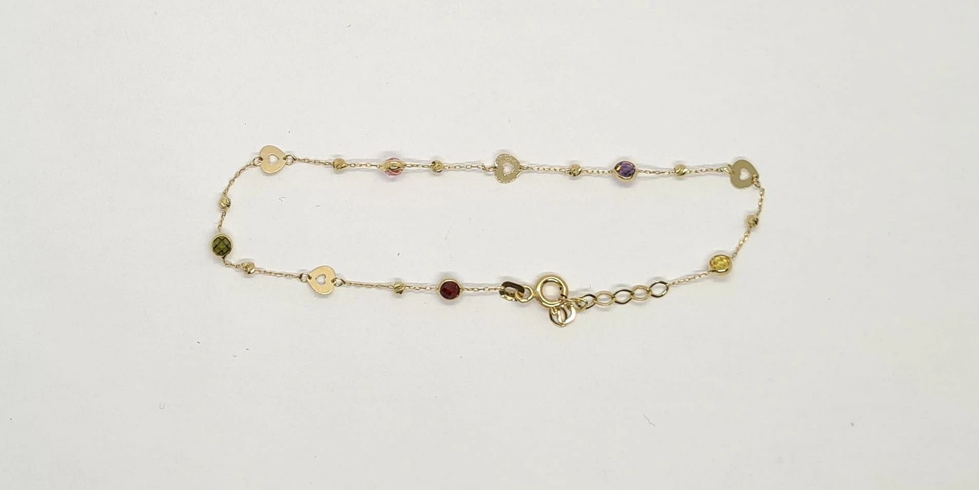 sliczna-zlota-bransoletka-serduszka-585-121g-18-stan-11323-2