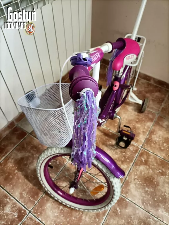 ROWER DZIECIĘCY 16" RAYON NELLY Z POPYCHACZEM