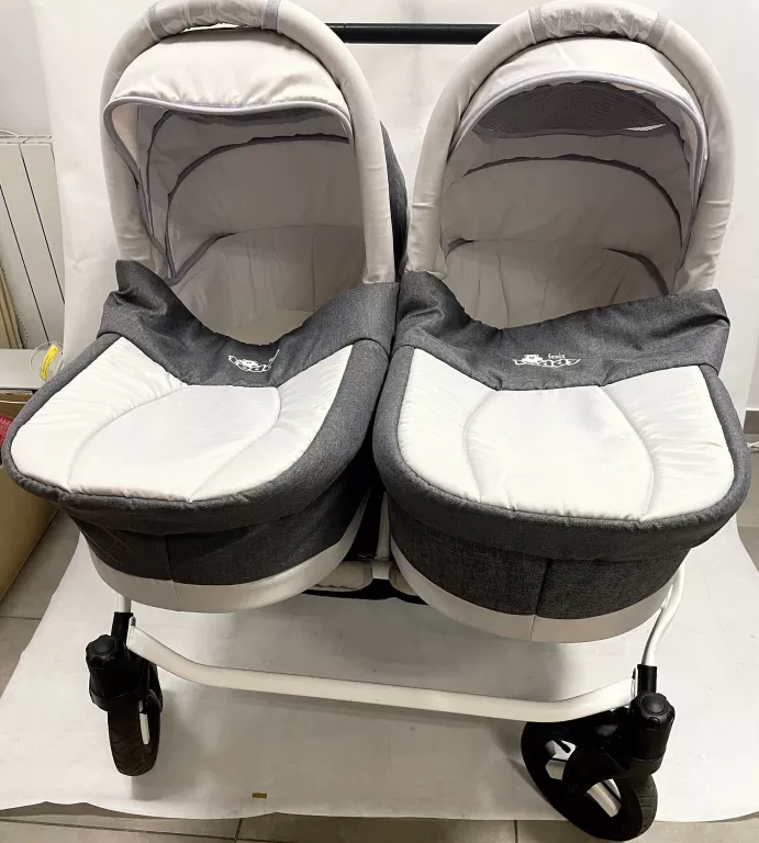 WÓZEK BLIŹNIACZY FENIX DUO 2 W 1 KOMPLET + TORBA