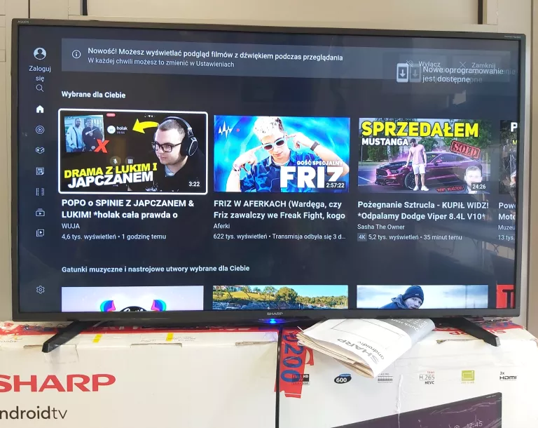 TELEWIZOR SHARP 40CI1EA 40” FHD ANDROID TV OPIS!!! MOŻE BYĆ NA CZĘŚCI