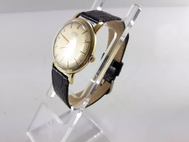 ZŁOTY ZEGAREK ROAMER INCABLOC MECHANICZNY 585 14K