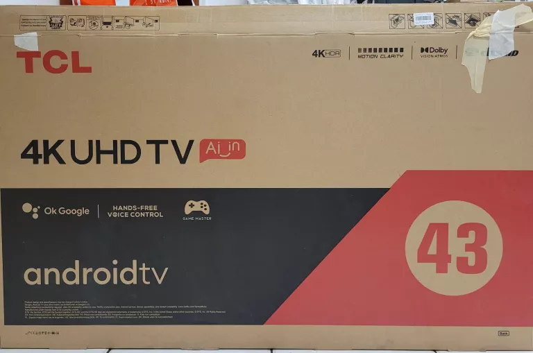 SMART TV TCL 4K 43CALE / GWARANCJA / ANDROID TV