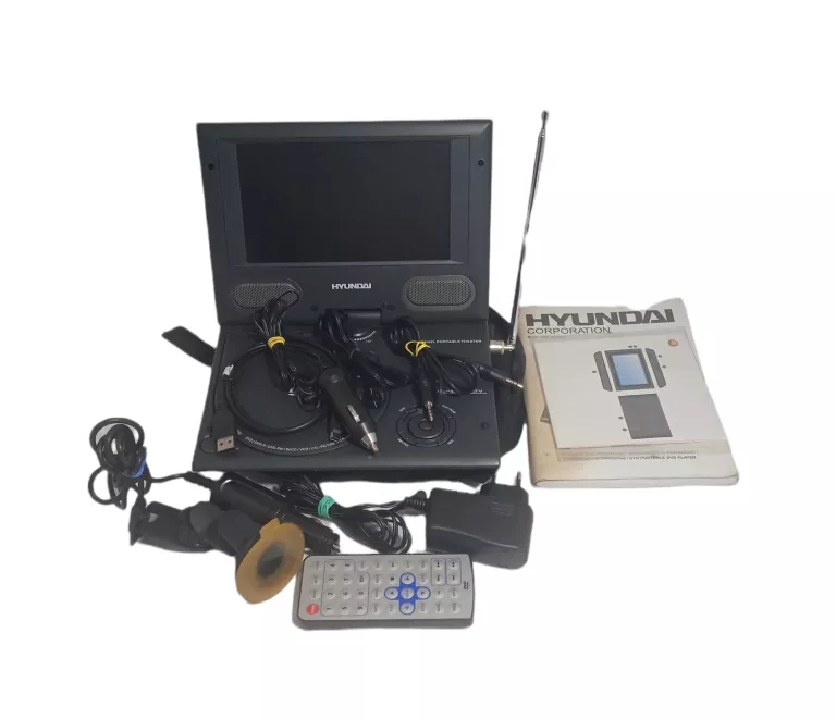PRZENOSNE DVD HYUNDAI PDP388SUATV+ANTENA+PILOT+UC