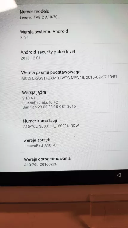 TABLET LENOVO TAB 2 A10-70L