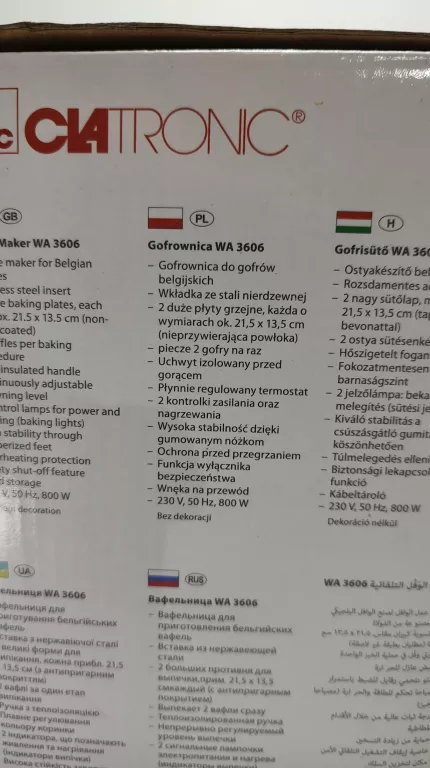 GOFROWNICA CLATRONIC WA 3606