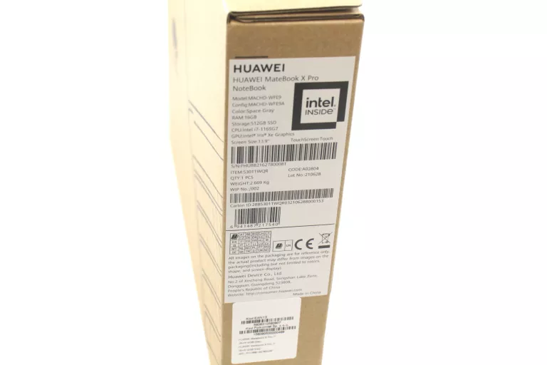 LAPTOP HUAWEI MATEBOOK X PRO 2021 I7/16GB/512GB+F