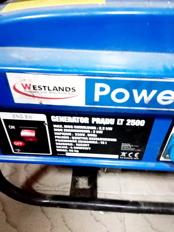 GENERATOR PRĄDU WESTLANDS LT 2500 2,2KW