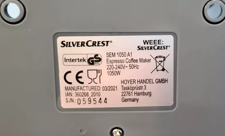 EKSPRES CIŚNIENIOWY SILVERCREST SEM 1050 A1