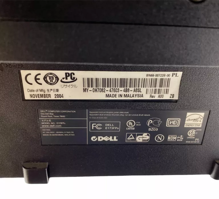 MONITOR LCD DELL DELL E178FPV 17"