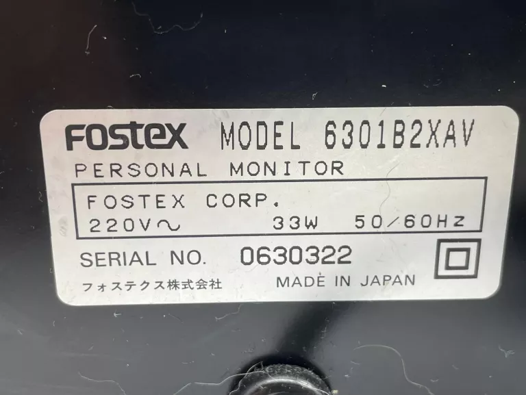 FOSTEX 6301B UŻYWANY MONITOR STUDYJNY