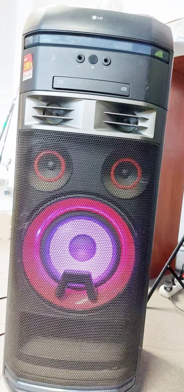LG OK75 DUŻY MOCNY GŁOŚNIK 1000W LED DJ CD USB BT