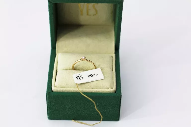 ZŁOTO 585 YES 0,05CT ZARĘCZYNY BRYLANT