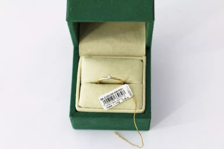 ZŁOTO 585 YES 0,05CT ZARĘCZYNY BRYLANT