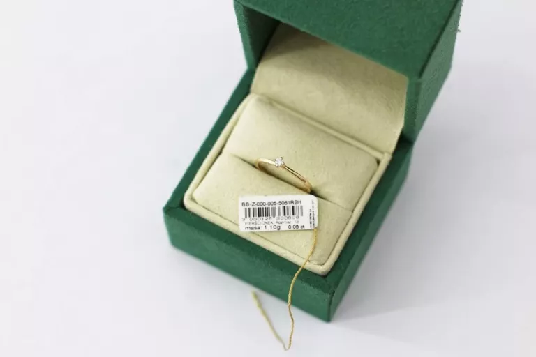 ZŁOTO 585 YES 0,05CT ZARĘCZYNY BRYLANT